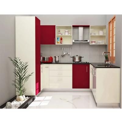 Modular Modern MDF Wooden Glossy Lacquer Kitchen Cabinets Furniture Design