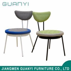 Metal Material Restaurant Modern Fabric Dining Chair with Metal Chair Leg