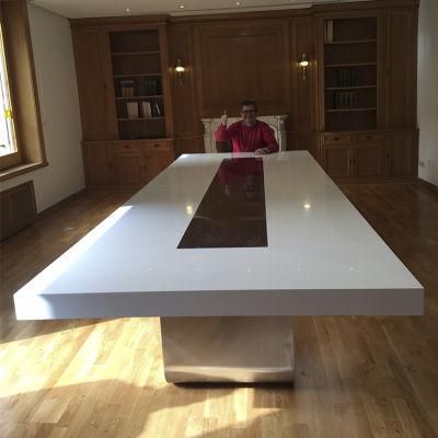 Acrylic Artificial Stone Boardroom Desk Modern Conference Room Meeting Tables