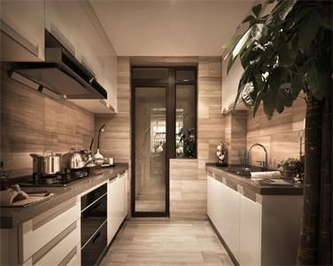 Customized High Quality Modular Aisle Style Melamine Kitchen Cabinet