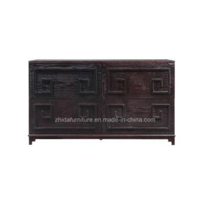 Oriental Antique Furniture Hand Painted Lacquer Cabinet with Storage