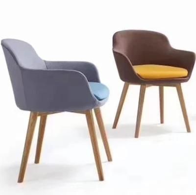 2019 New Moulded Injection Foam Soft Fabric Dining Chair