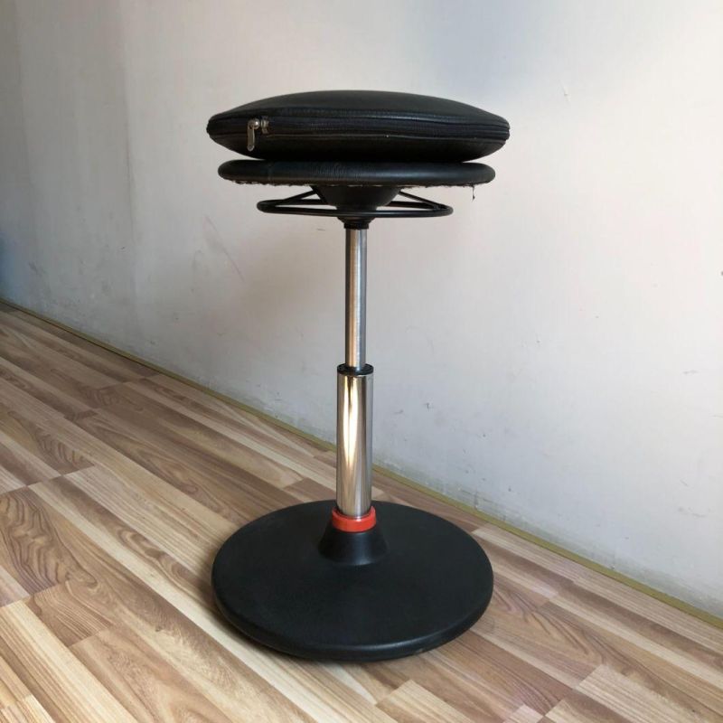 China New Swing Sit Stand Stool Gas Lift Seat and Soft Swivel Active Stool