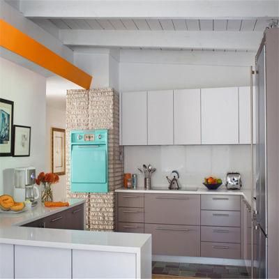 2020 New Modern Glossy Hotel Furniture Wood Kitchen Cabinet