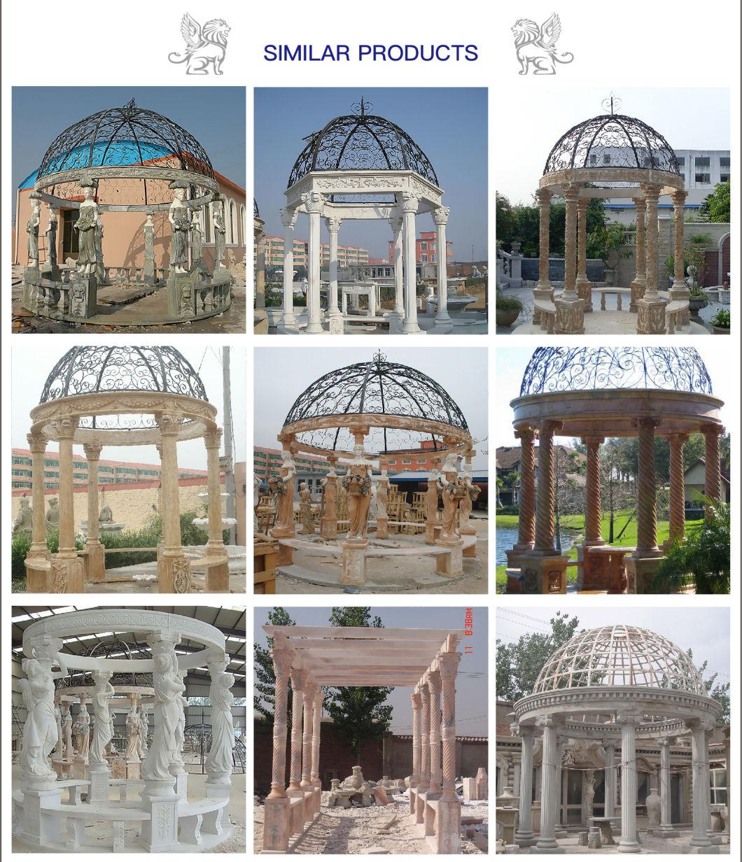 Blve Large Outdoor Stone Wedding Pavilion White Marble Garden Roman Pillar Modern Gazebo