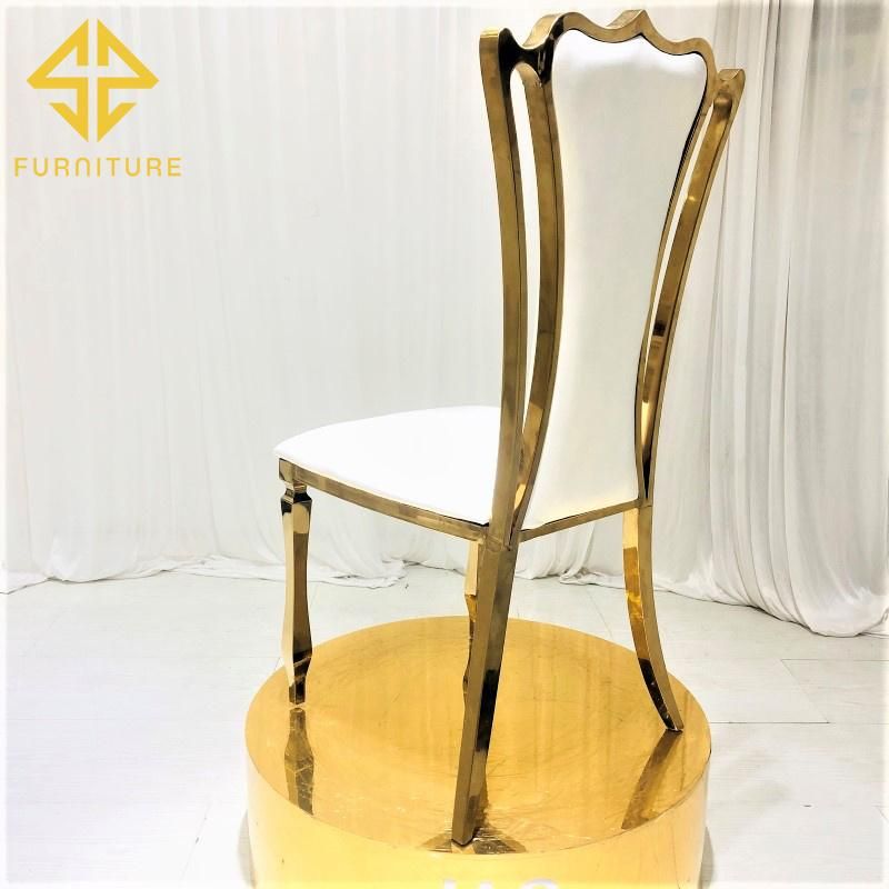 Luxury Royal Hotel Furniture Stainless Steel Chair for Banquet Use