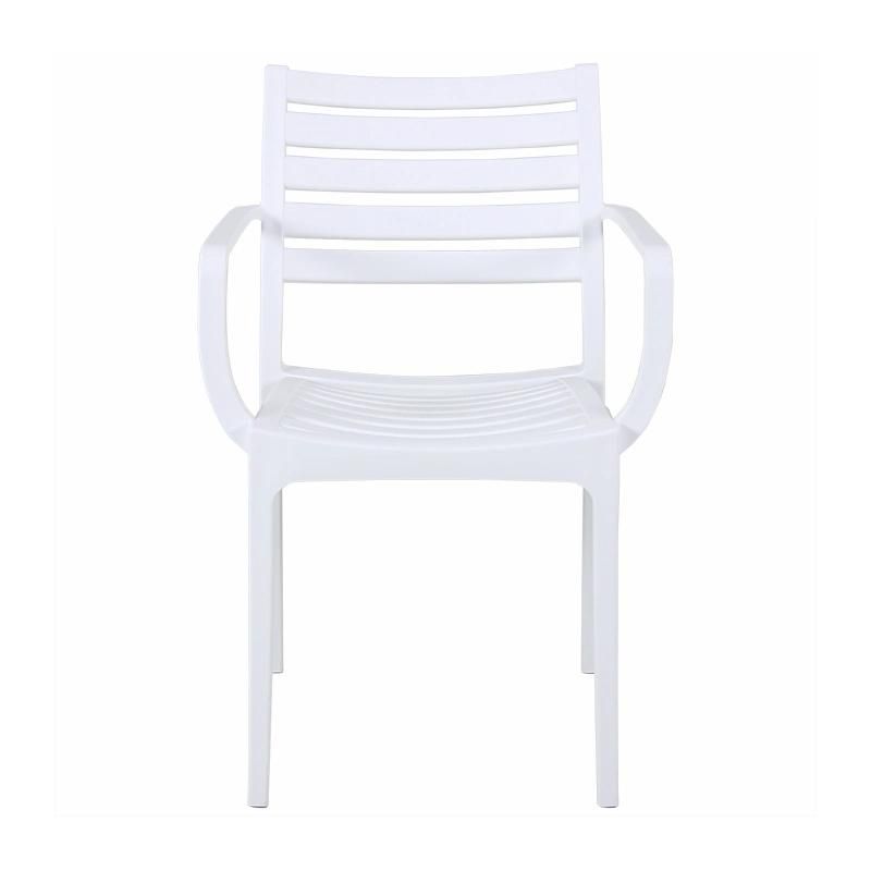 Wholesale Outdoor Furniture Modern Style Garden Furniture Joplin Plastic Chair Eco-Friendly PP Armrest Dining Chair