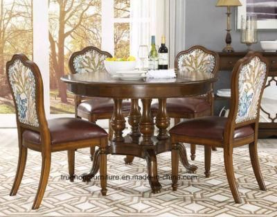 American Style Wooden Table and Wooden Chair Nature Wooden Furniture Home Wooden Dinner Table Wooden Chairs