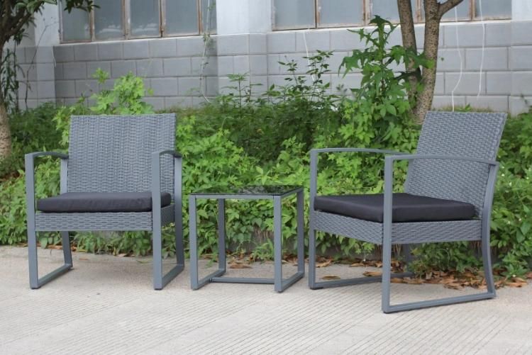 2 Seater Garden Sets Outdoor Furniture Plastic Rattan Chairs and Dining Table Set Modern