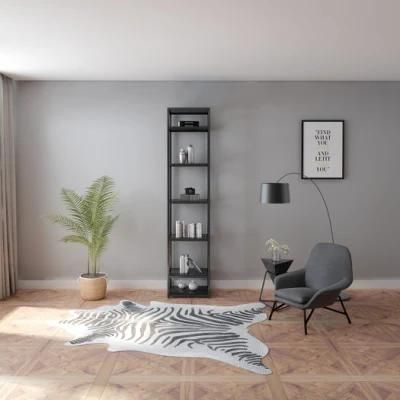 Modern Design Living Room Steel Tempered Glass File Book Shelf Office Bookcase