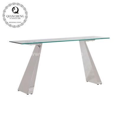 Hot Sale Modern Style Tempered Glass Console Table Living Room Furniture