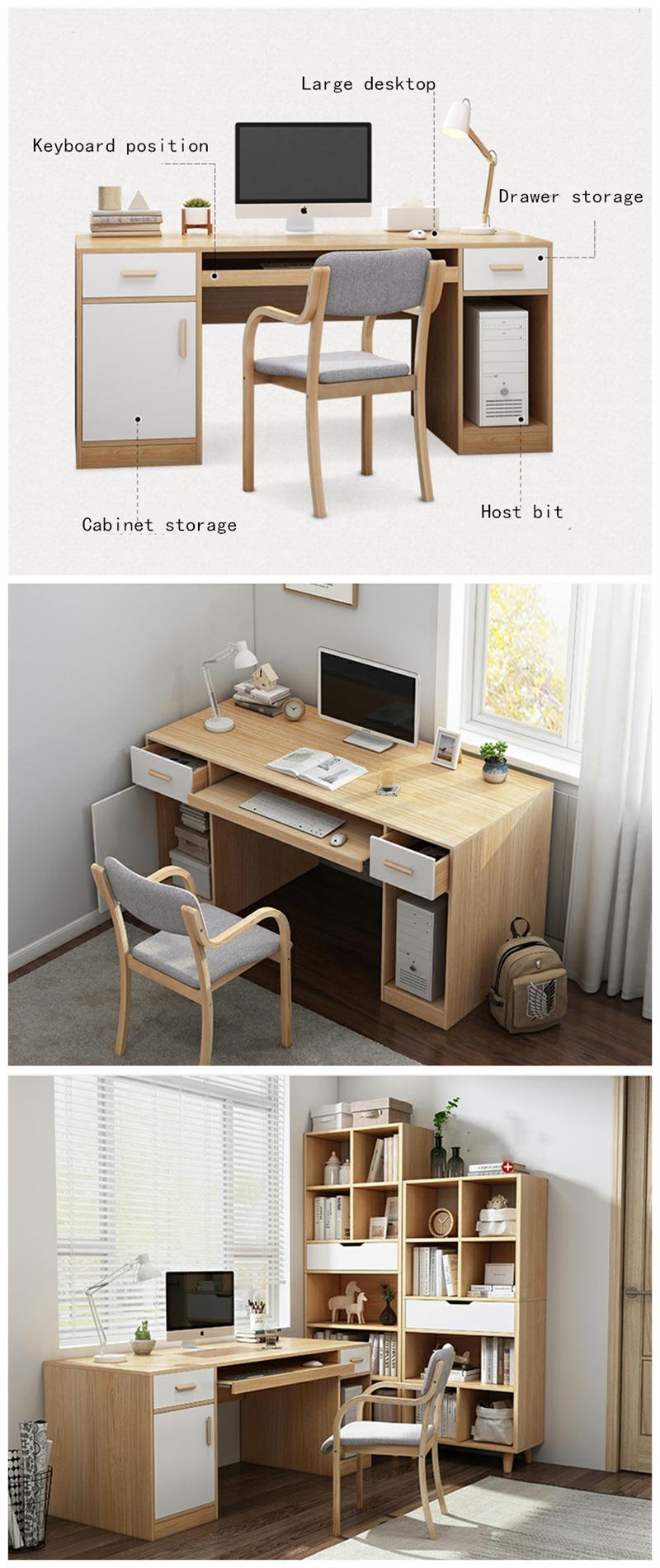 Modern Wooden Library Home Office School Furniture Children Study Computer Table