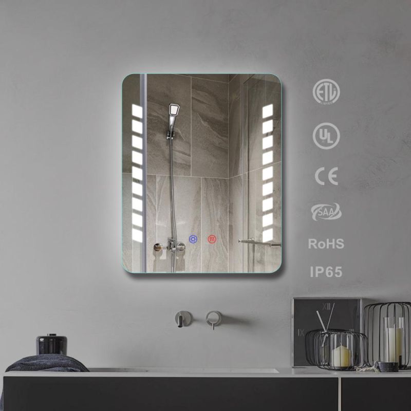 Smart Bathroom Plastic Mirror with Lights and Touch From Factory