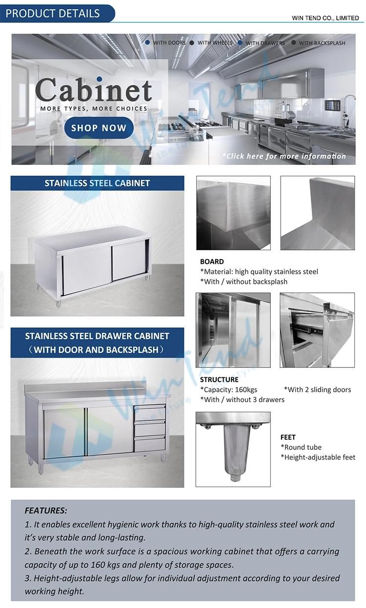 Commercial Kitchen Movable Storage Cabinet with 4 Drawers