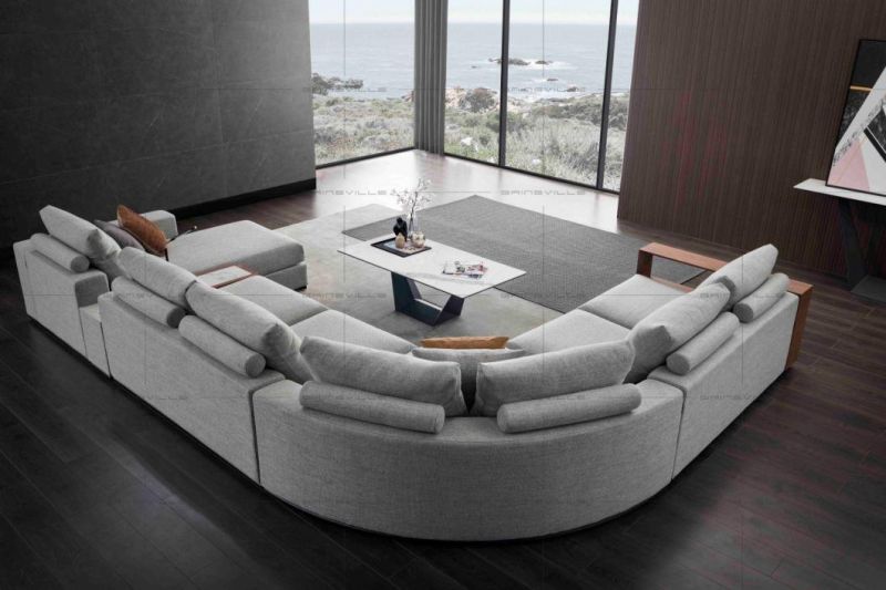 Home Furniture Set L Shape Living Room Sofa Fabric Sofa GS9001