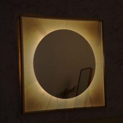 Metal Waterproof Jh China Decorative Furniture Make up LED Mirror Glass New