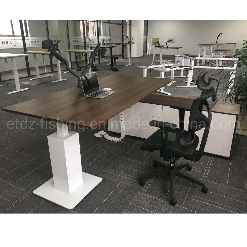 Metal Table Base with Adjustable Glides Pneumatic Desk Converters