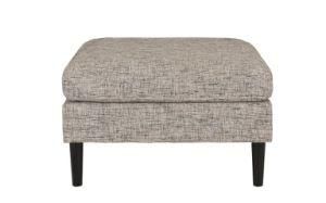 Modern Chinese Leisure Wooden Fabric Home Hotel Office Living Room Kids Furniture Square Ottoman Pouf Square Sofa Chair for Bedroom