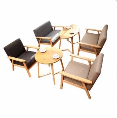 Modern Design Luxury Hotel Living Room Sofa Wooden Fabric Dining Chair with Sponge Seat