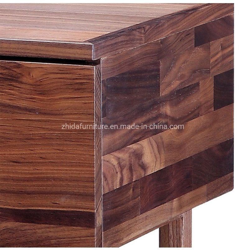 American Walnut Solid Wood Nightstand for Hotel