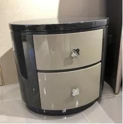 Modern Black &amp; White Simple Design Bedside Cabinet