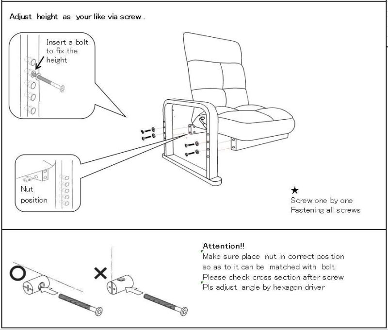 Modern Furniture Khaki Linen Fabric Leisure Arm Chair