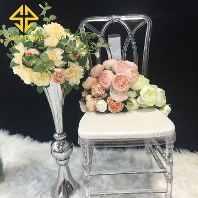 Cheap Ghost Clear Transparent Acrylic Resin X Back Chair for Wedding