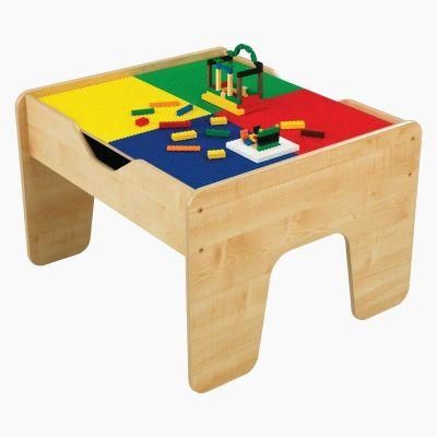 2-in-1 Modern Furniture Kids Activity Table Pine Wood Play Table