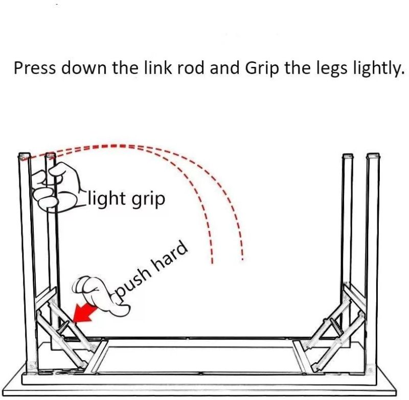 Foldable Desk Computer Desk Knock Down Design with Metal Frame and Wooden Board for Office and Home Using Furniture