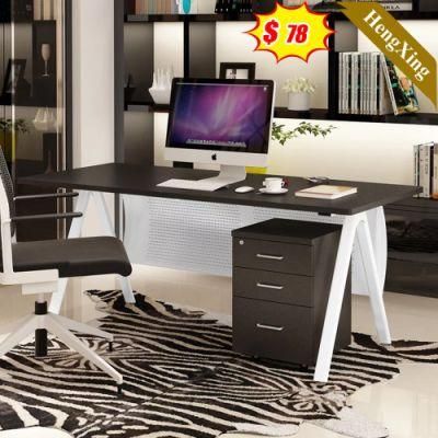 Inquiry Modern Wooden Wholesale Office School Furniture White Mixed Black Color Square Computer Study Table