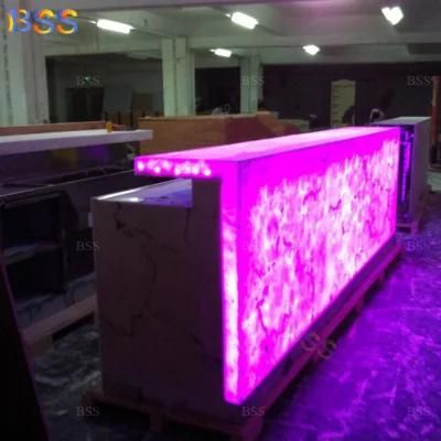 Factory Price Marble Stone Illuminated LED Bar Counter Design