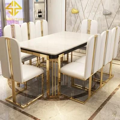 Sawa Romatic Rectangle Stainless Steel Table for Home and Hotel Dining Room