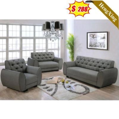 Classic Home Furniture Wooden Frame Gray Velvet Color Fabric 1+2+3 Seat Sofa Set Living Room Sofas