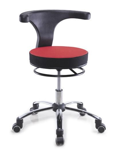 High Bar Stool Adjustable Saddle Seat Chair with Footring