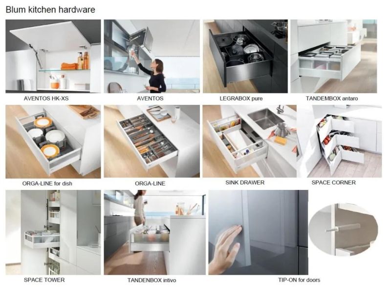 Wholesales Modern Kitchen Cabinet Melamine Invisible Beam Modular Kitchen Cabinet Lacquer Finish