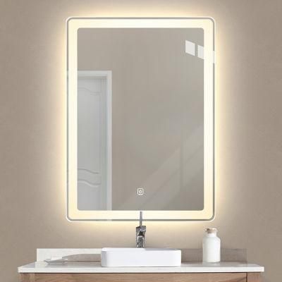 Jinghu Chinese Factory High Quality Touch Switch Multifunction Wall Mounted LED Bathroom Home Decor Mirrors