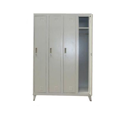 Modern Furniture Storage 4 Door Metal Clothes Steel Locker with Feet