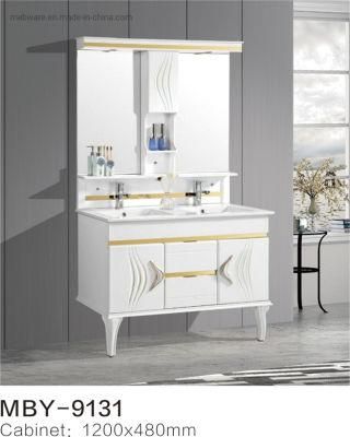 Double Sinks Bathroom Cabinet with Floor Model