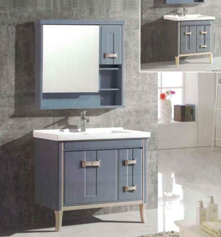 Sairi Luxury Hotel Wall Mount Bathroom Cabinet with Drawer, Modern Washbasin Mirror Space Aluminum Bathroom Storage Vanity Cabinet