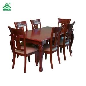 New Design Furniture Wooden Material Dining Table with Chairs Made in China