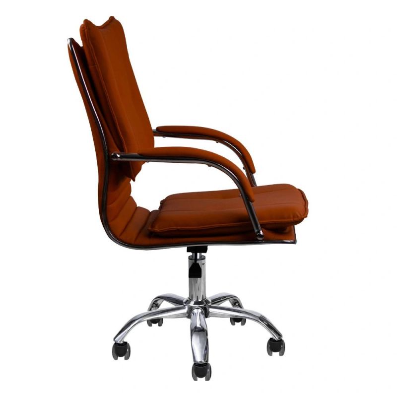 Lisung Modern Specification High Back Chrome Based Leather Office Chair