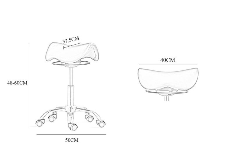 Salon Furniture Irregular Design Saddle Seat Stool Salon Barber Chairs