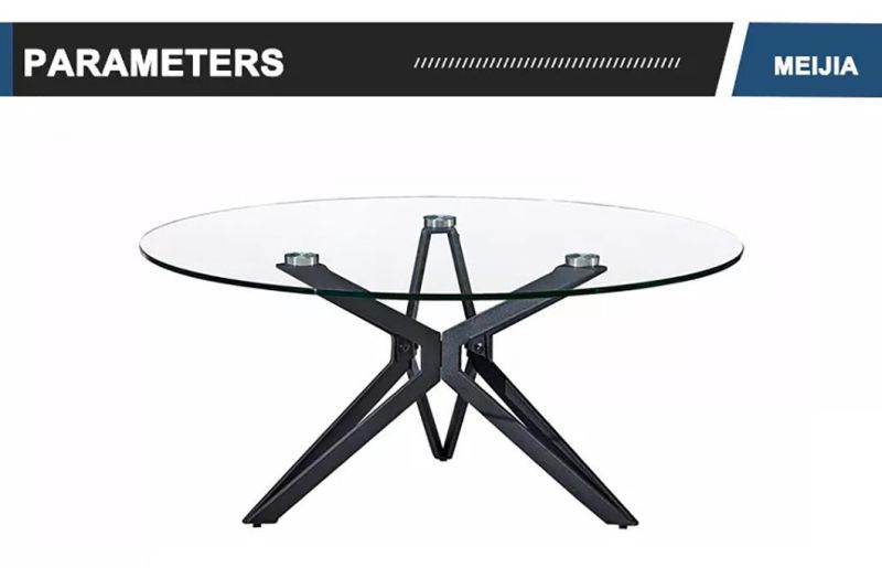 Premium Quality Living Room Modern Round Tempered Glass Coffee Table Modern