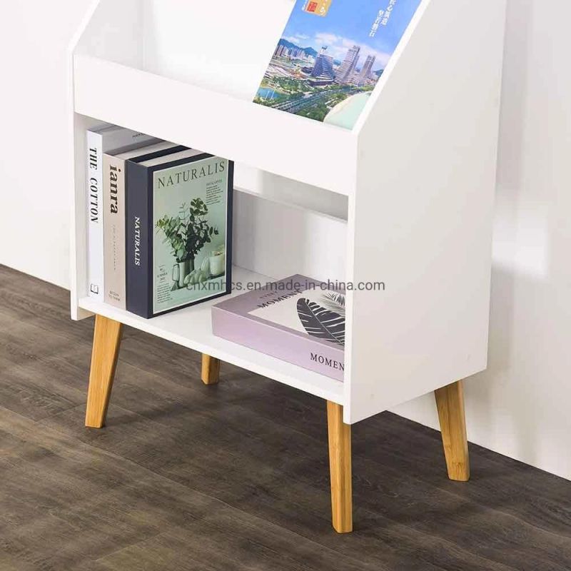 Wooden Furniture Kids Bookshelf Floor Storage Shelf Home Small Bookcase Display Toy Cabinet