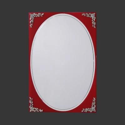 45X60cm 4mm Thickness Wall Mounted Bevel Polish Edge Colorful Frameless Decorative Bath Mirror