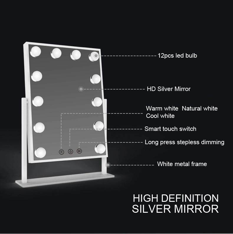 Factory Hollywood Style Bluetooth LED Vanity Makeup Mirror