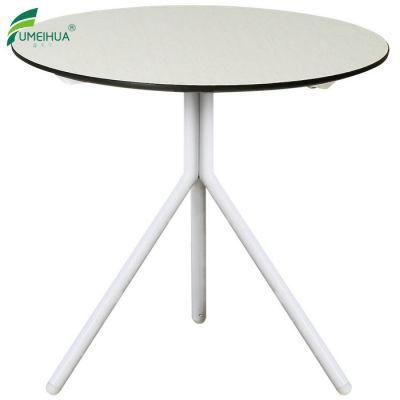 Compact Laminate HPL Waterproof Round Dining Table