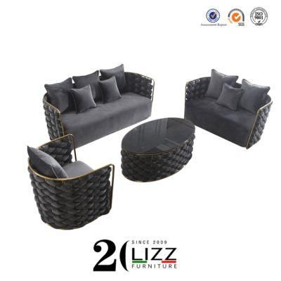 fashion European Living Room Furniture Modern Sectionals Fabric Sofa