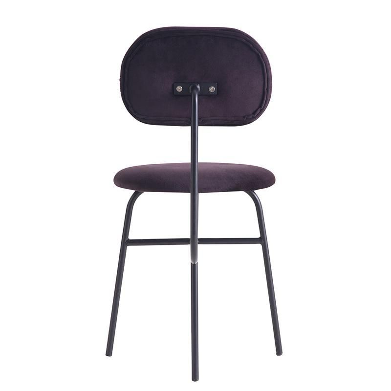 Hot Sale Metal Bar Stool Comfortable Footrest and Backrest Fabric Barstool Wholesale Modern Metal Legs Dining Chairs