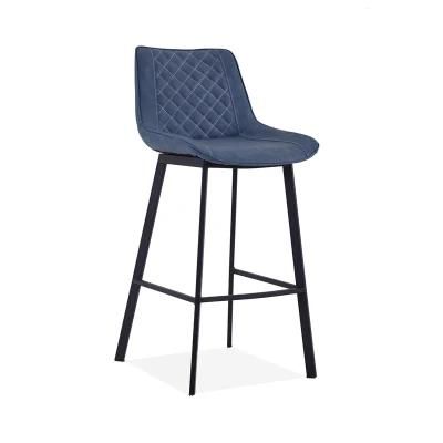 Comfortable Modern Cheap Leather PU Chair Bar Stool with Metal Legs